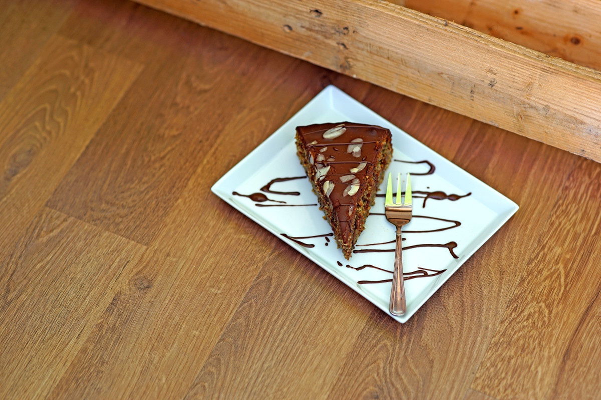 Stück Zucchinikuchen vegan